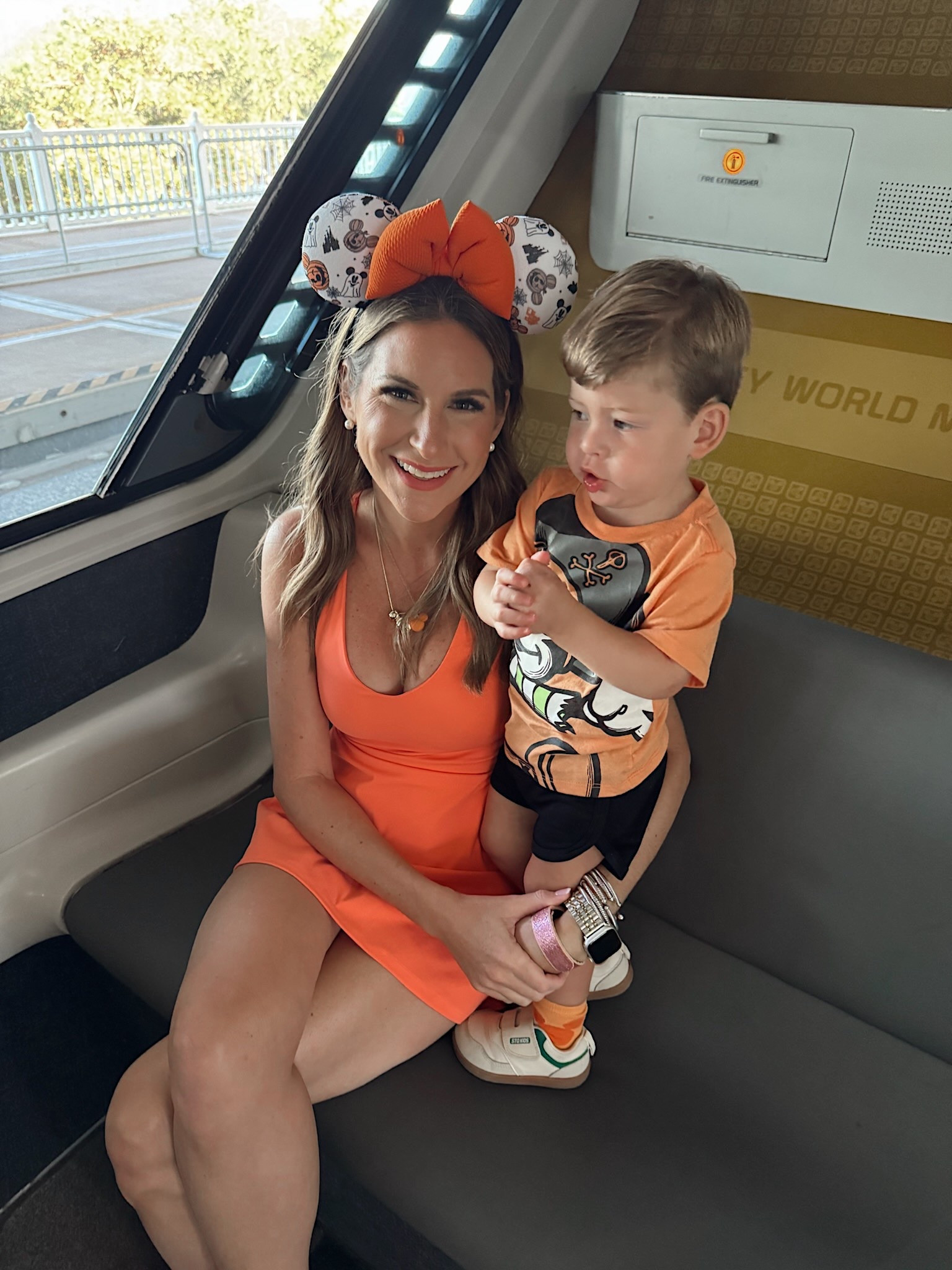 Mickey’s Not So Scary Halloween Party with my little man! I’m in a small dress, Etsy ears and accessories - fits tts.  Walt Disney world, mickeys not so scary outfit idea

#LTKmomlife #LTKTravel #LTKKids