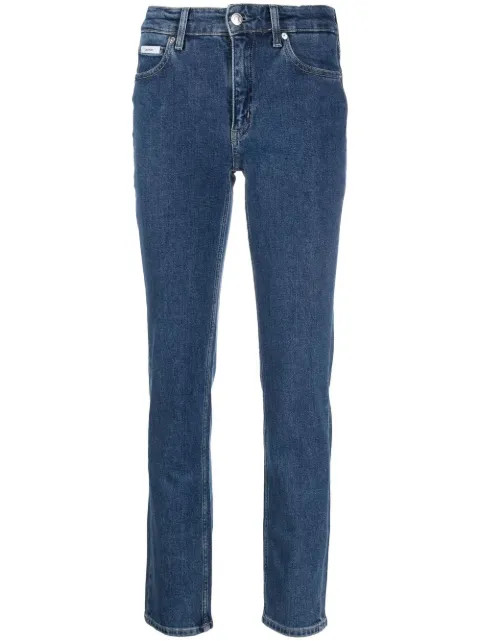 jeans slim con tiro medio | Farfetch Global