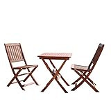 Vifah Malibu 3-Piece Wood Outdoor Patio Bistro Set | Amazon (US)
