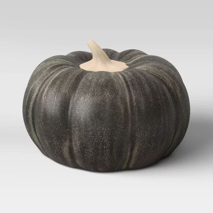 Large Glazed Ceramic Pumpkin Black - Threshold™ | Target