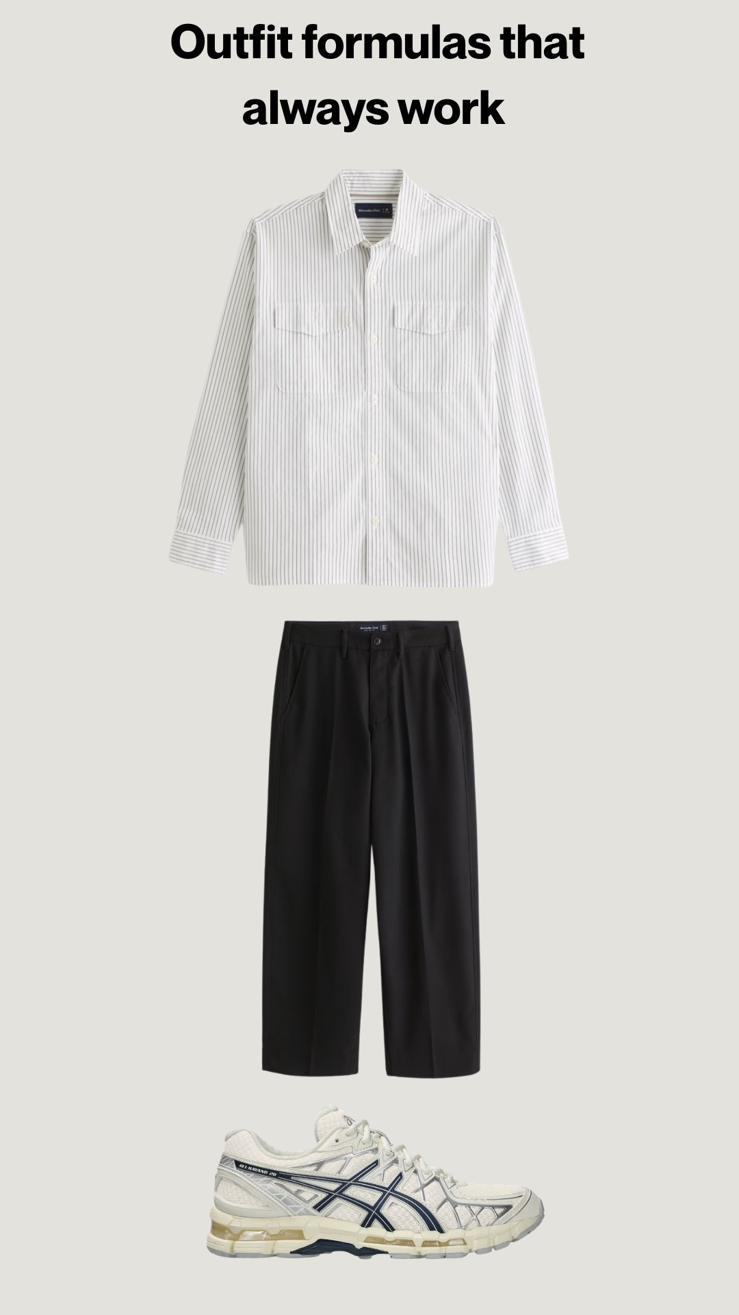 If you want to look sharp without trying too hard, this is the formula. Structured top + clean black trousers + sporty sneakers = balance done right. Easy upgrade from basic fits.

#LTKMenswear #MensOutfitIdeas #SmartCasualStyle #MensFashion #StyleInspoMen #OutfitInspo #CleanFit #ModernMenswear #LTKUnder100 #MensWardrobe #DailyOutfits #FashionForMen

#LTKWorkwear #LTKgrwm #LTKMens