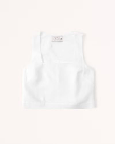 Premium Linen Squareneck Set Top | Abercrombie & Fitch (US)