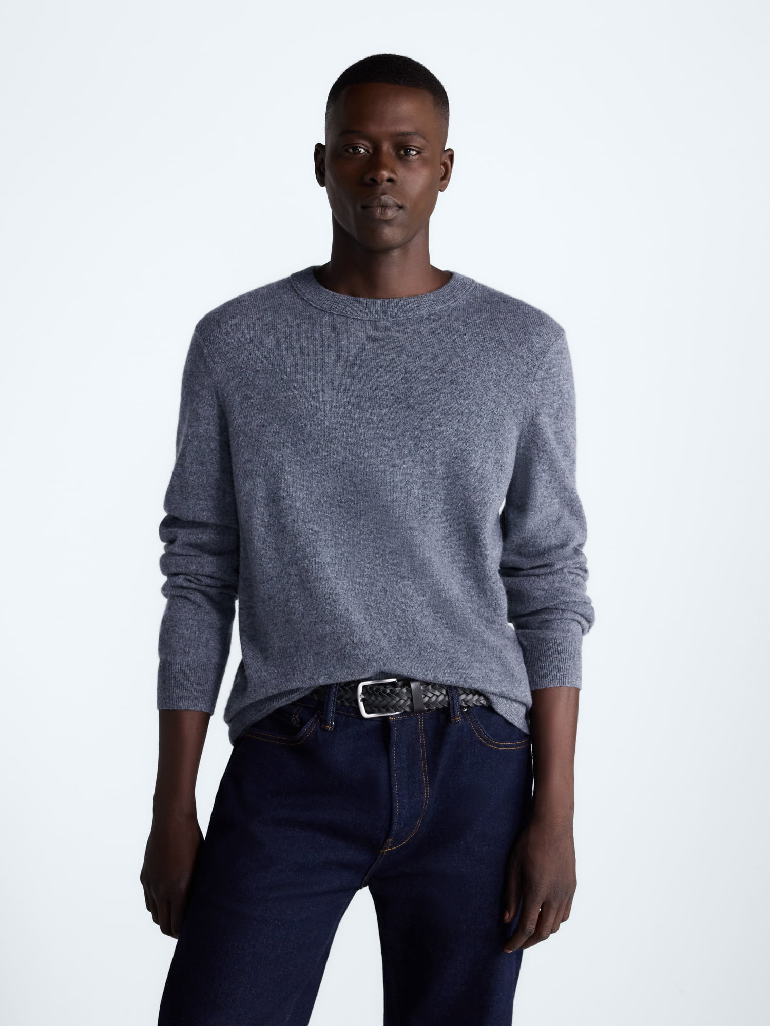 Free Assembly Men’s Cashmere Crewneck Sweater with Long Sleeves, Midweight, Sizes XS-2XL | Walmart (US)