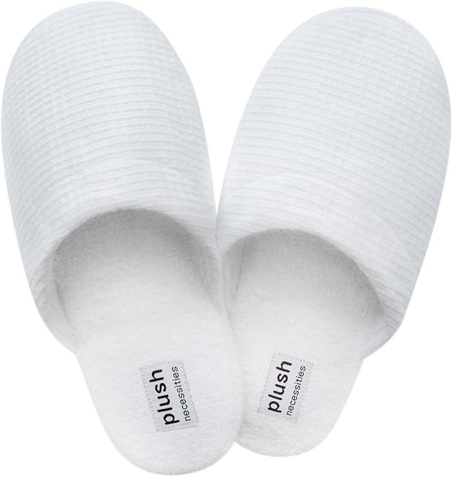 Plush Necessities Waffle Terry Slippers | Amazon (US)