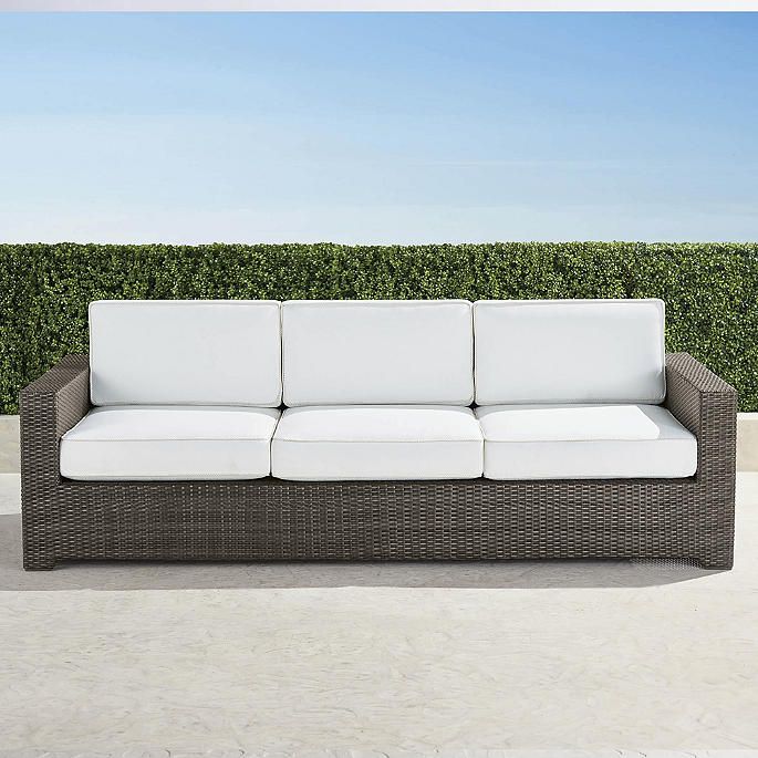 Palermo Sofa with Cushions in Bronze Finish | Frontgate | Frontgate
