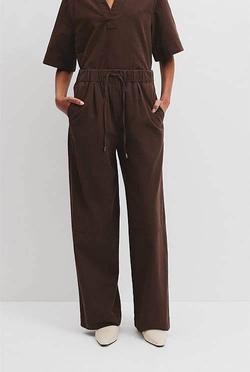 Organically Grown Cotton Pull-On Pant | Country Road