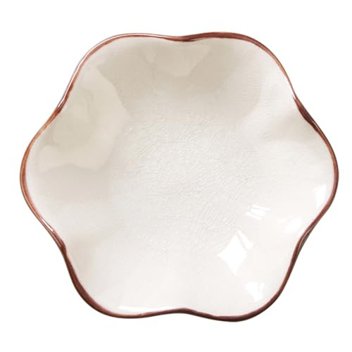 Ice Cracking Leaf Jewelry Dish, Decorative Ring Holder Small Trinket Tray Bowl, Gifts for Daughter Mom Friends, Milk White. | Amazon (US)