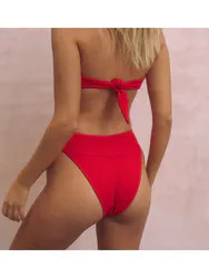 Montce Crimson Micro Scrunch Tamarindo Bikini Bottom | Verishop