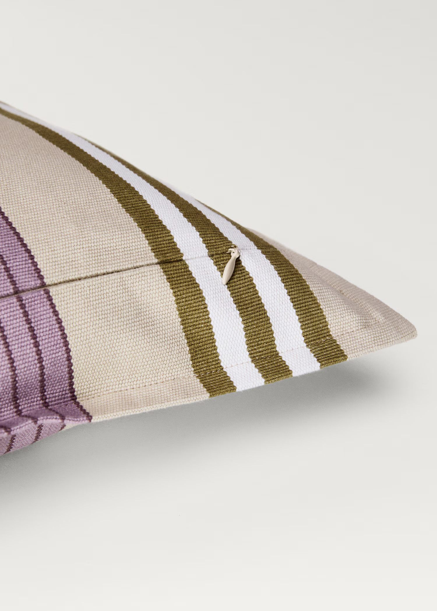 Cotton cushion cover with woven stripe, 50x50cm | MANGO (UK)