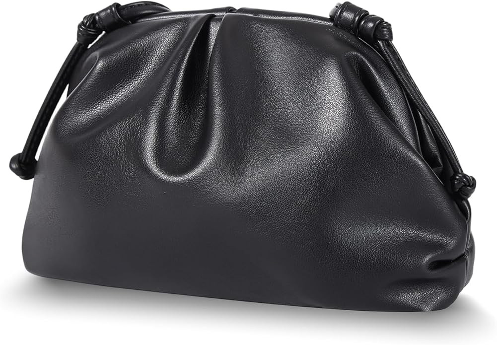 Huralona Dressy Pleated Vegan Leather Clutch Purse Super Soft Cloud Dumpling Clutch Bag for Women... | Amazon (US)