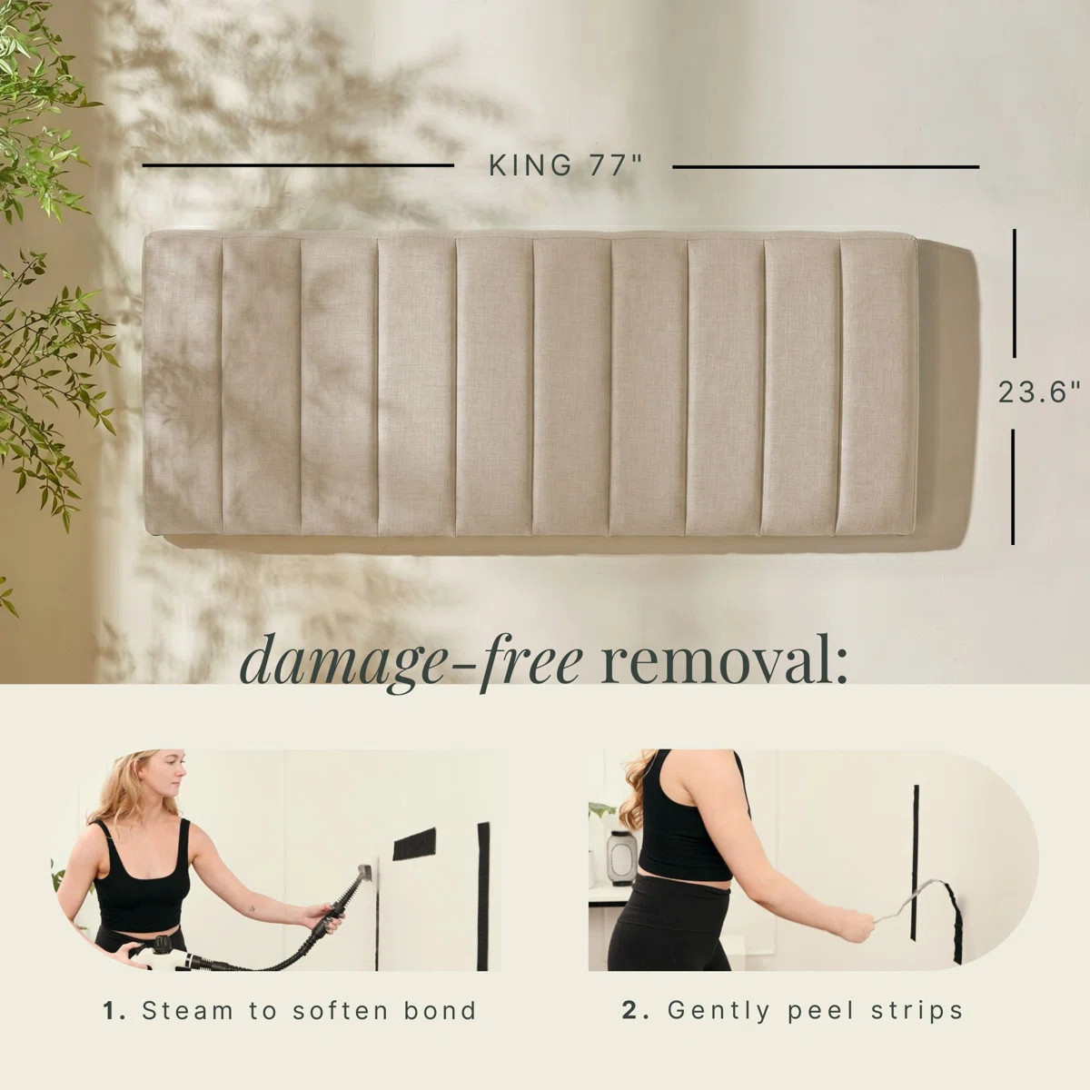 Chastelyne Upholstered Easy Assemble Wall Mounted Headboard | Wayfair North America