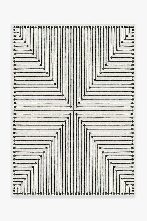 Jonathan Adler Inkdrop Black & Ivory Rug | Ruggable