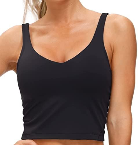 THE GYM PEOPLE Womens' Sports Bra Longline Wirefree Padded with Medium Support | Amazon (US)