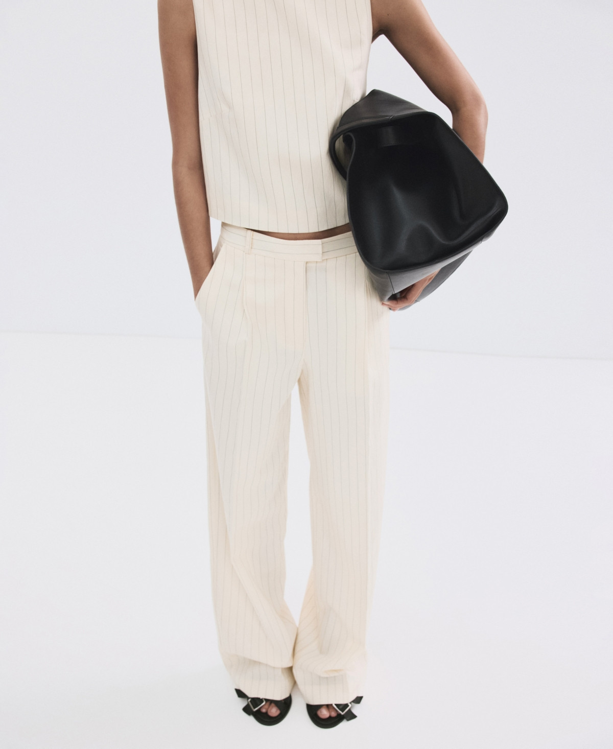 Mango Women's Pinstripe Suit Pants - Off White | Macy's