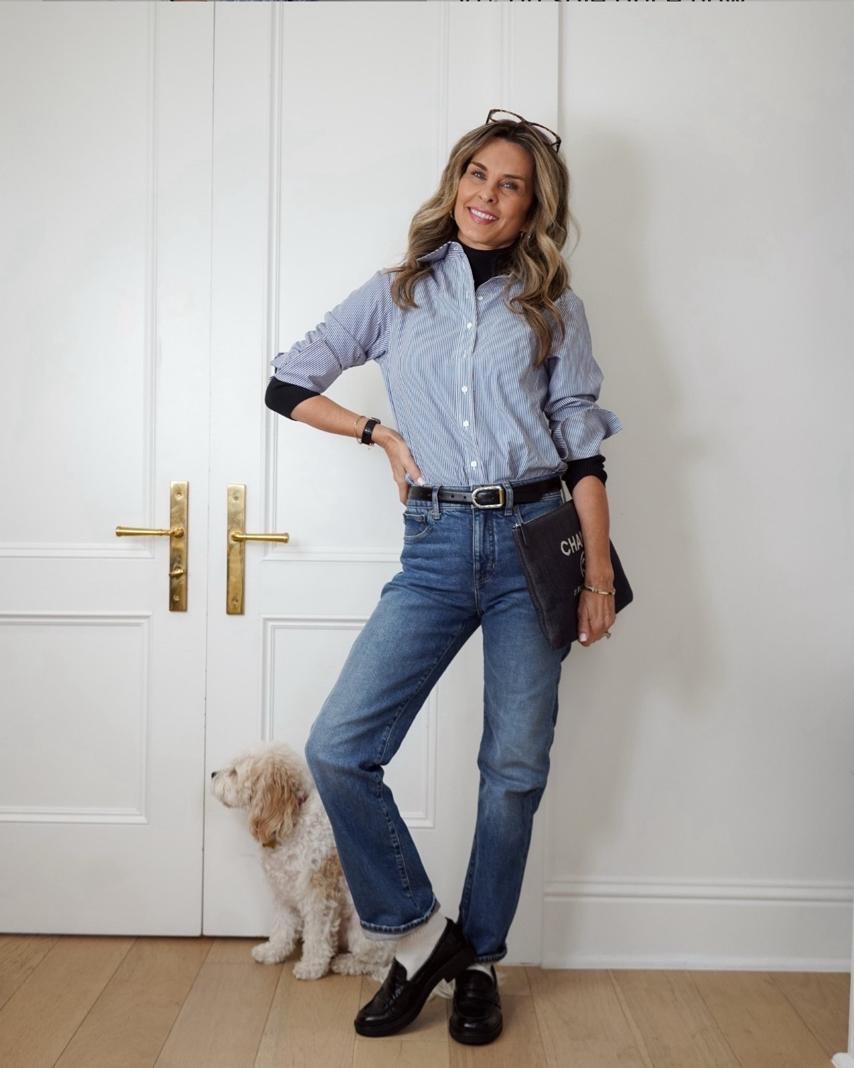 -J.Crew jeans TTS I’m 5’6” wearing classic length.
-Classic Six button up. Love the details! Code TAMMY10 or Bluedit20
-Julia Amory knit turtleneck sz S Discount code Tammy15
-Loafers TTS 
-glasses are so good!! 

#LTKgrwm #LTKootd #LTKOver40