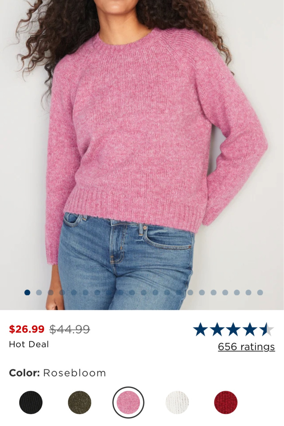 Hot Deal at Old Navy! I shared this pink sweater on my stories this morning. It’s cozy and so cute! I’m in a small! Multiple colors.. great reviews! 

#LTKSeasonal #LTKunder50 #LTKsalealert