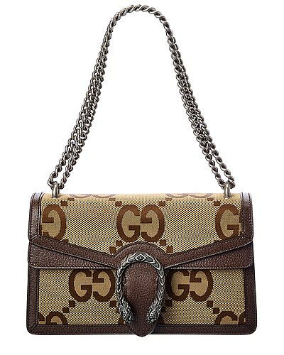 Dionysus Small Jumbo GG Canvas & Leather Shoulder Bag | Gilt
