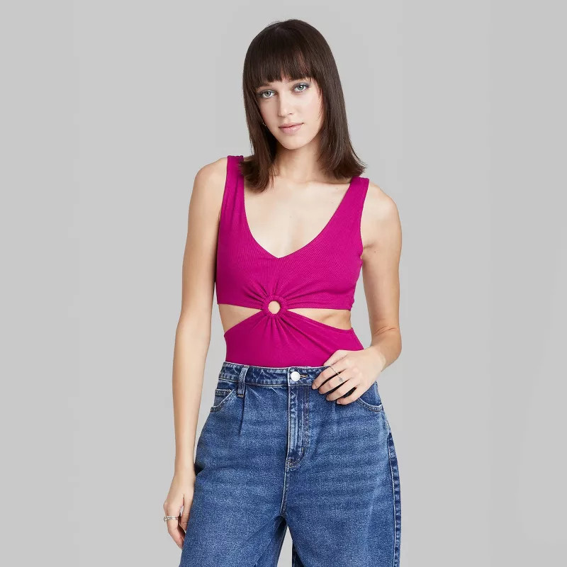 Women's Side Cut Out Tank Bodysuit - Wild Fable™ | Target