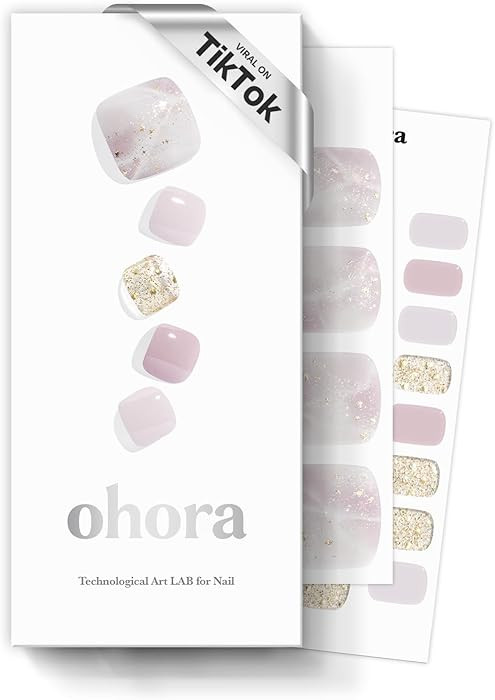 ohora Semi Cured Gel Pedi Strips (P Kagerou) - Purple, Works with Any UV/LED Lamps, Salon-Quality... | Amazon (US)