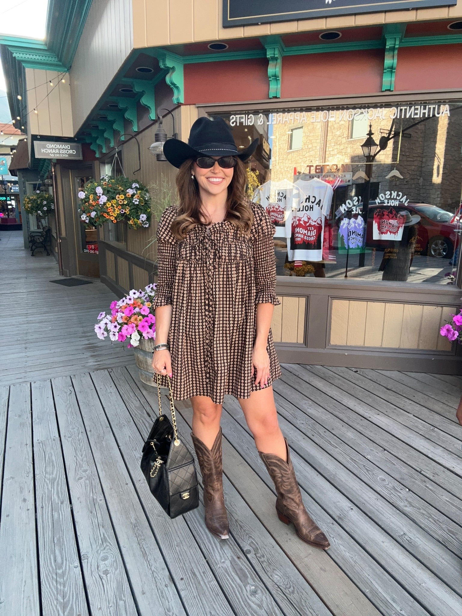 Jackson Hole dinner outfit. Eating at one of our favorites “Local” tonight  