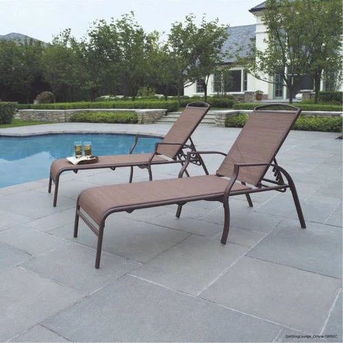 Mainstays Sand Dune Outdoor Chaise Lounges for Patio, Tan, Set of 2 | Walmart (US)