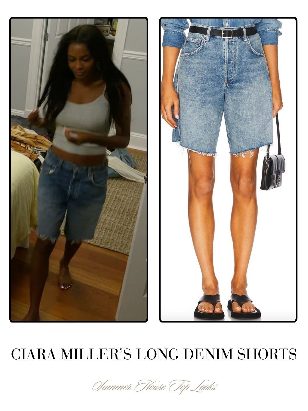 Ciara Miller’s Long Denim Shorts 
