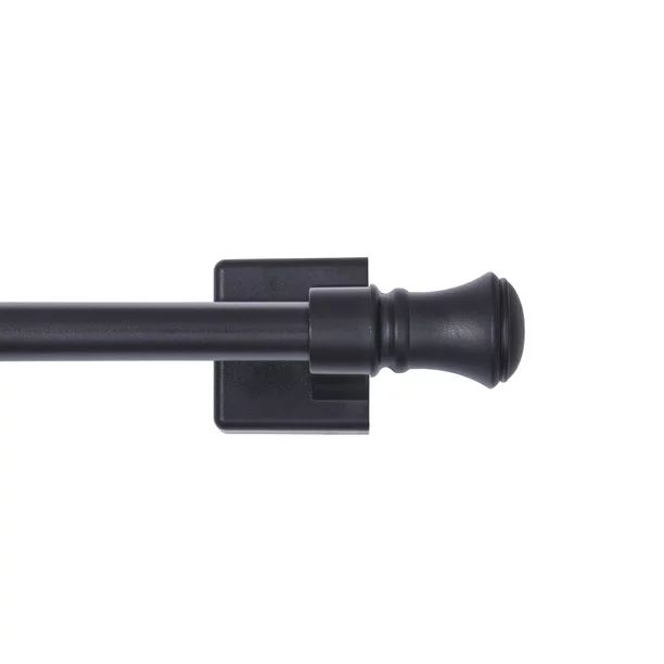 Mainstays Cameron 16-28 in. Adjustable Multi-Use Magnetic Drapery Rod, 7/16 in. Diameter, Black | Walmart (US)