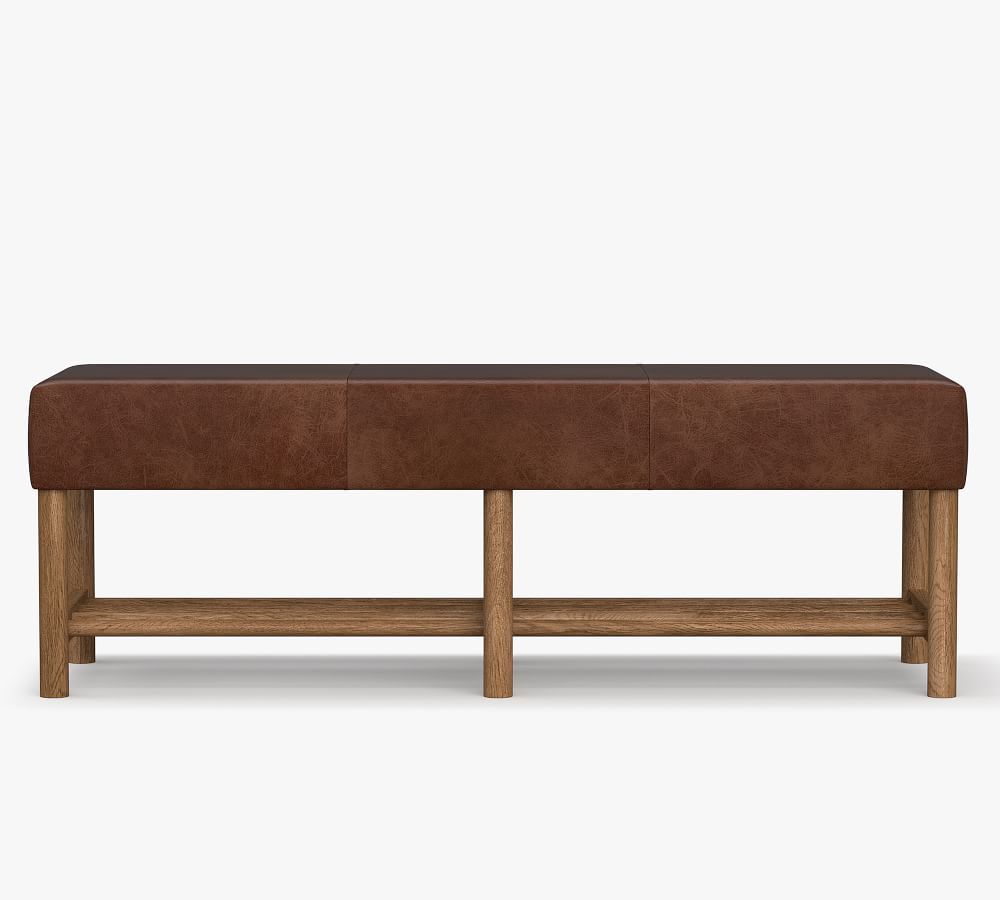 Clyde Leather Bench | Pottery Barn (US)