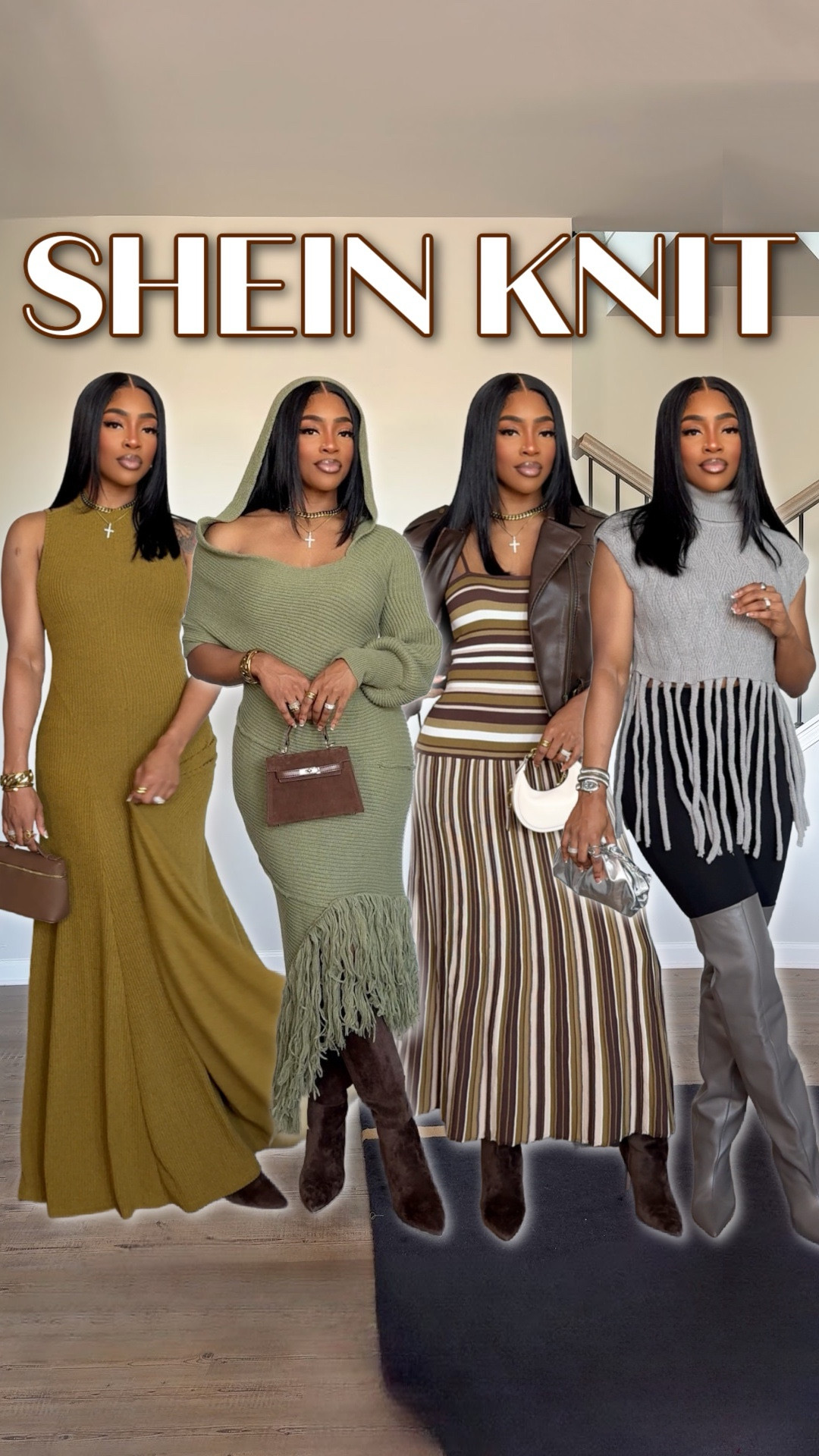 SHEIN Knit For Spring 🤎 

Wearing a Small in dresses & Large in the Sweater 🫶🏾

#LTKU #LTKSeasonal #LTKootd