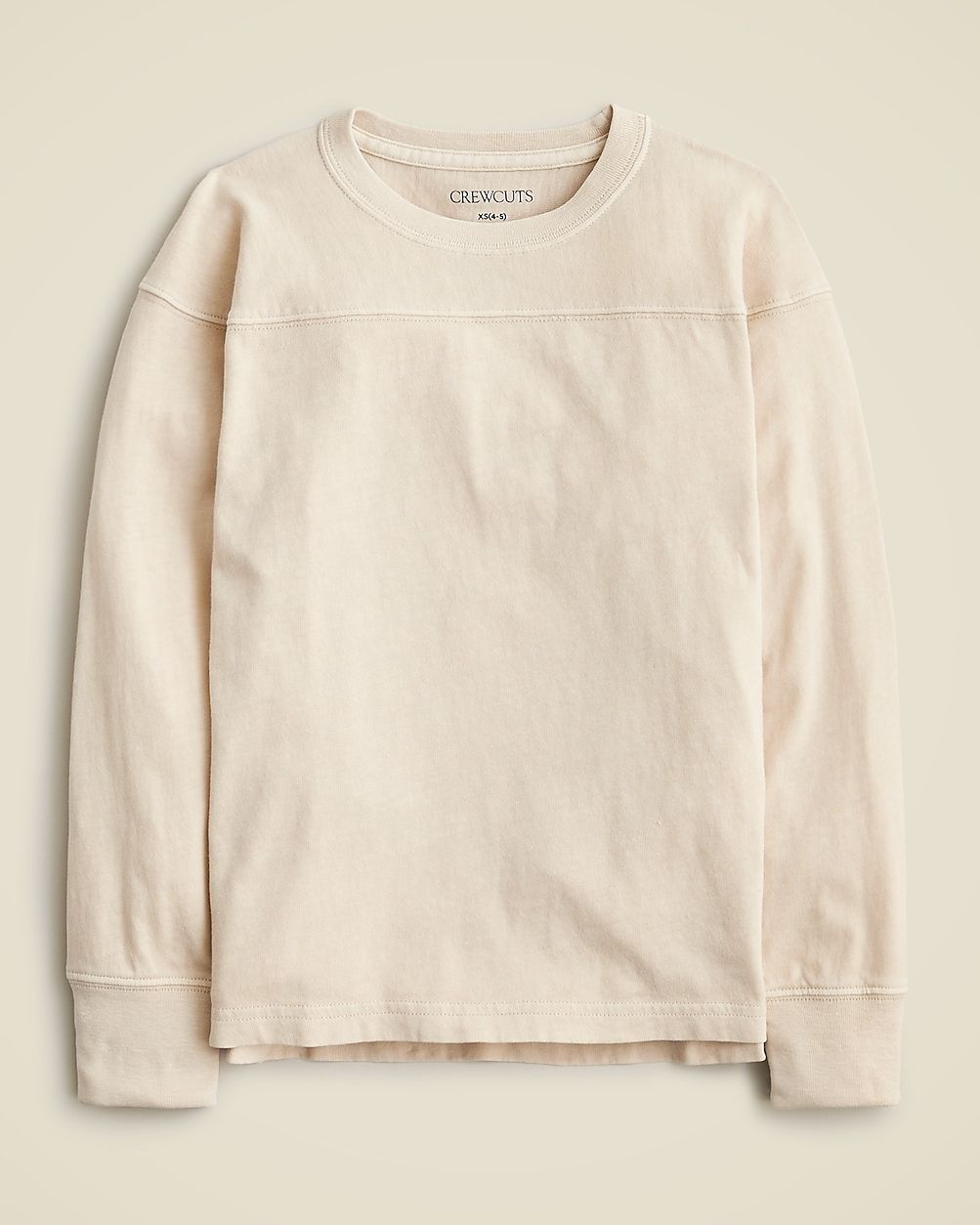 Kids' long-sleeve garment-dyed football T-shirt in vintage jersey | J. Crew US