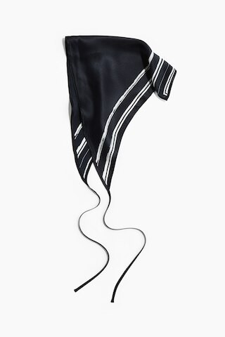 H & M - Kopftuch aus Seide - Schwarz/Weiß | H&M (DE, AT, CH, NL, FI)