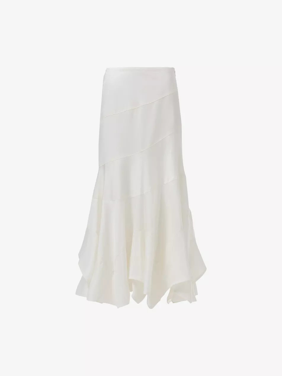Layered Fitted Woven Midi Skirt | Selfridges