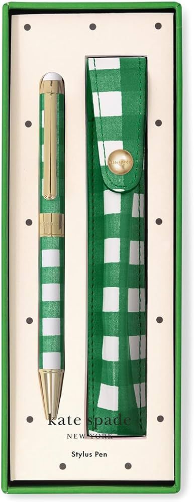 Kate Spade New York Stylus Pen for Touch Screens, Metal Ballpoint Pen with Black Ink and Storage ... | Amazon (US)