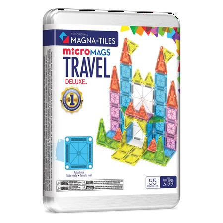 MAGNA-TILES® microMAGS Travel Set Deluxe 55-Piece Magnetic Construction Set, The Original Magnetic Building Brand | Walmart (US)