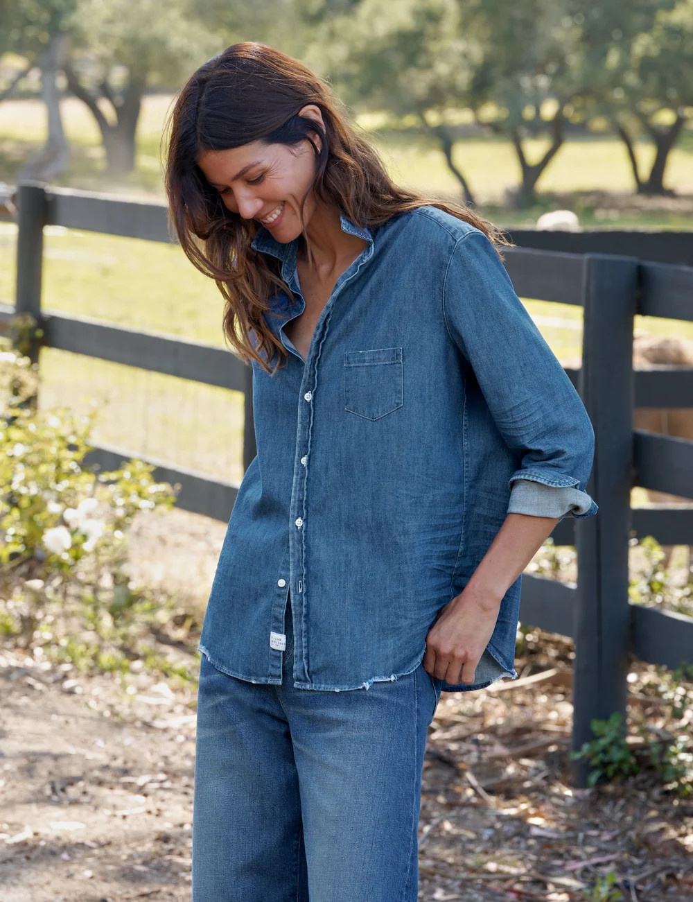 EILEEN Distressed Indigo Wash, Famous Denim | Frank & Eileen