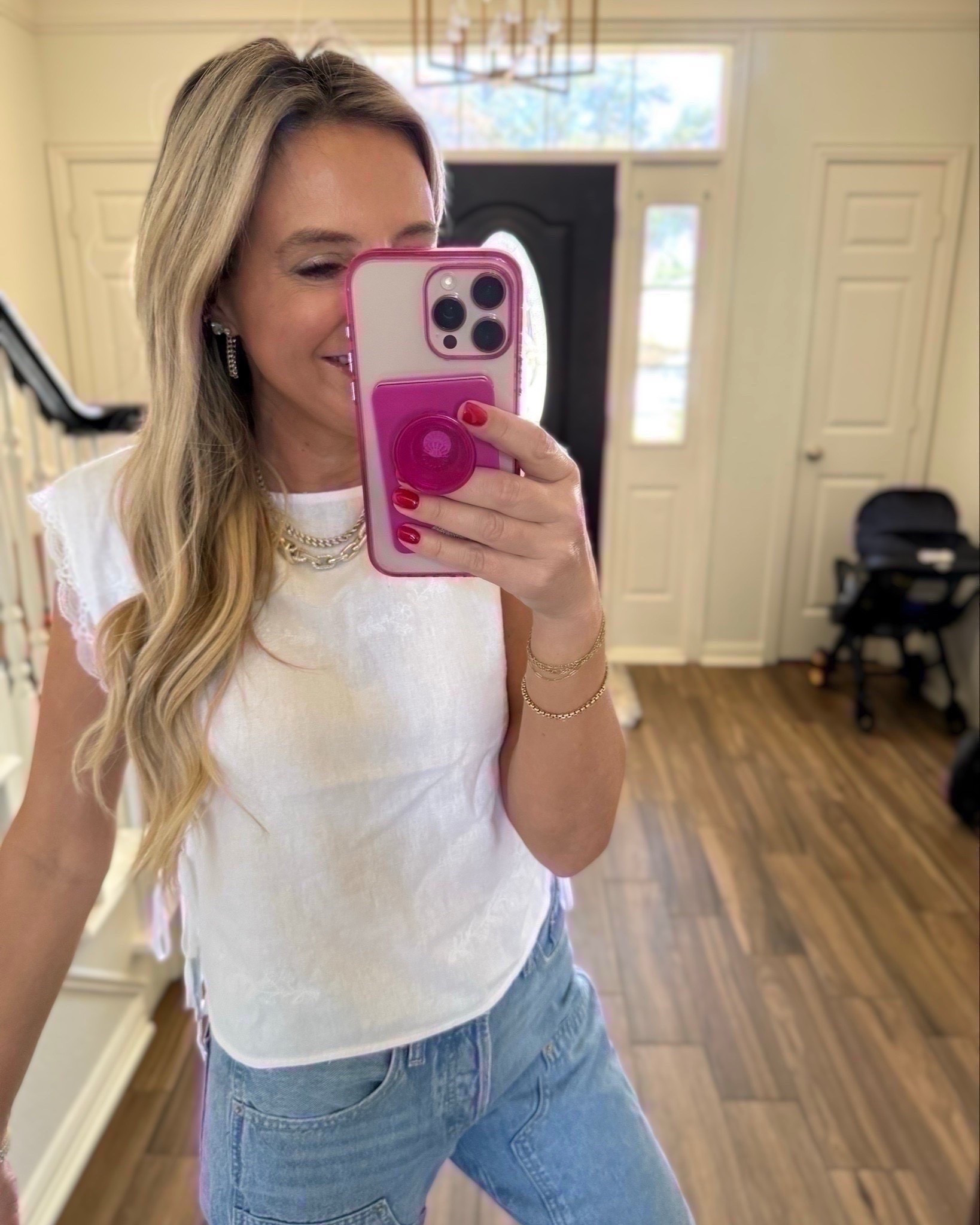 Free people lookalike top for the win wearing xs. Jeans are size 2



#LTKdayinmylife #LTKSeasonal #LTKootd