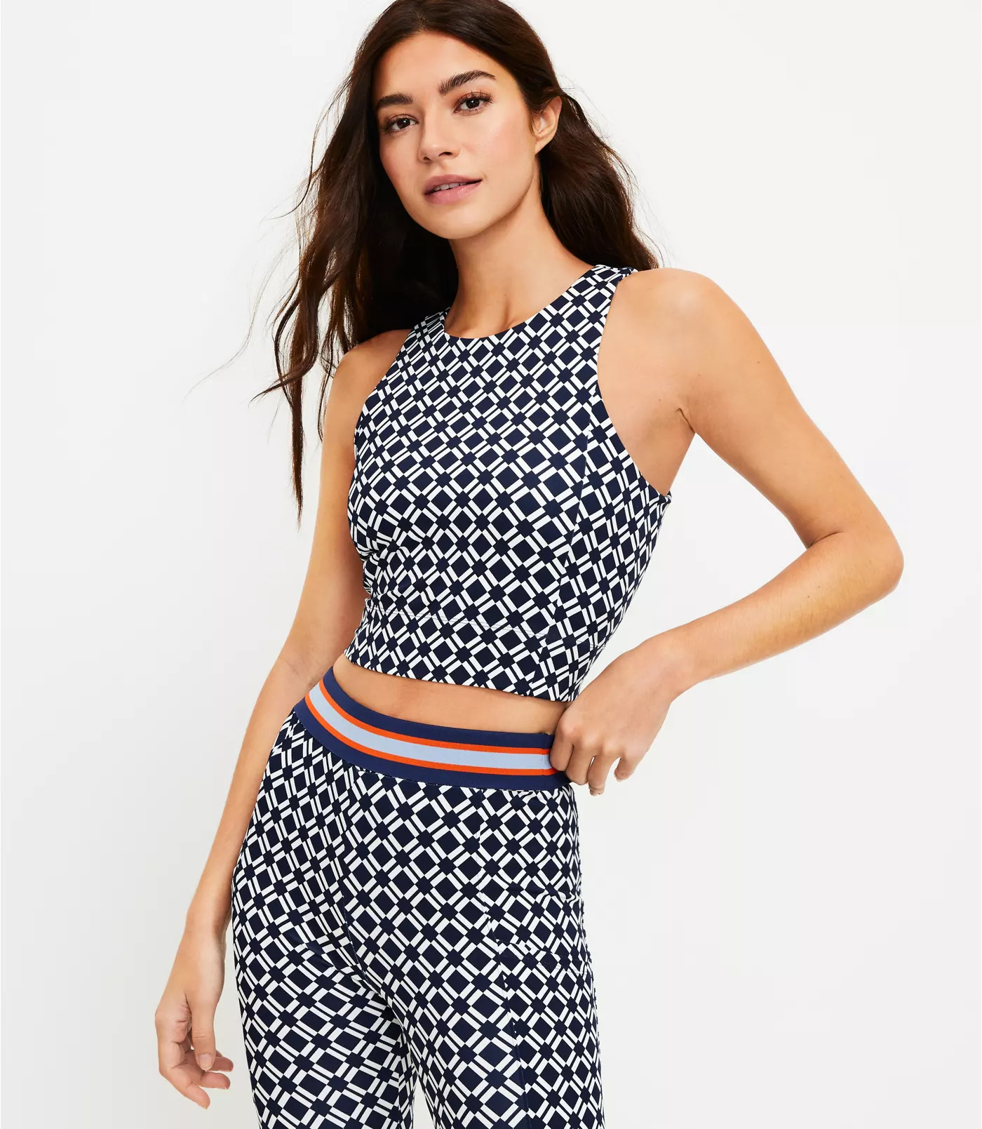 Lou & Grey Geo Luvstretch Racerback Bra Top | LOFT