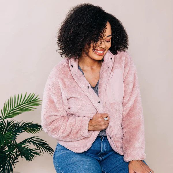 Fleece Button Up Jacket | Limeberry Designs