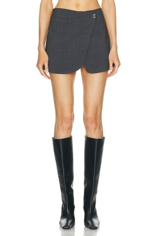 Coperni Tailored Mini Skirt in Grey - Grey. Size 38 (also in ). | FWRD 