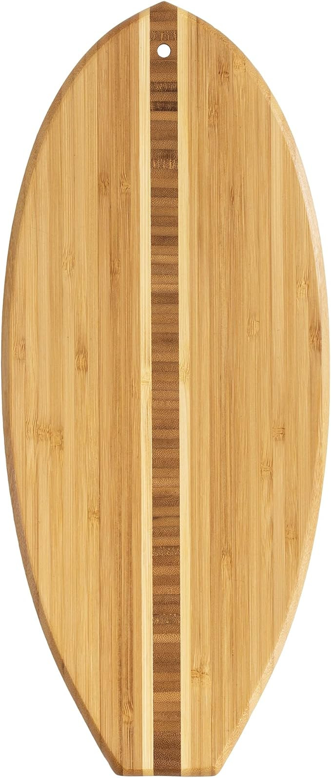 Totally Bamboo Lil' Surfer Surfboard Shaped Bamboo Serving and Cutting Board, 14-1/2" x 6", Brown | Amazon (US)