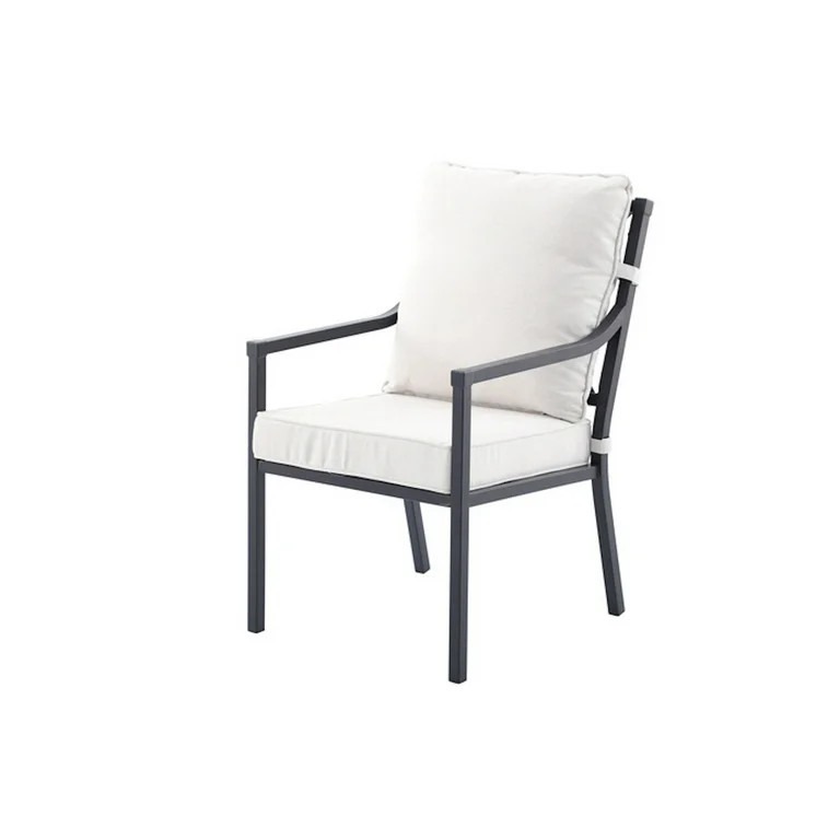 My Texas House Cambria Outdoor Dining Chair - Set of 2, Black/White | Walmart (US)