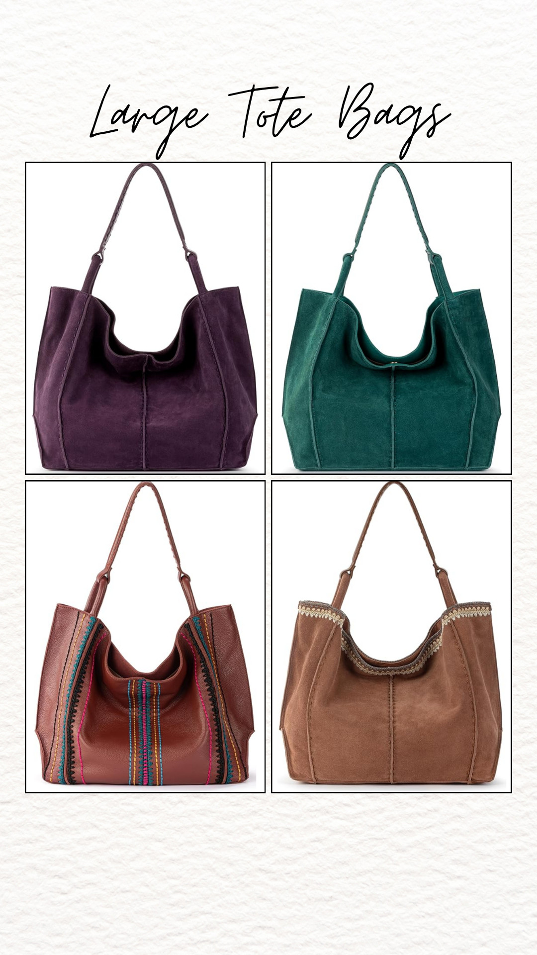 Large tote bags are the perfect blend of style and function ✨ Spacious interiors, soft slouchy shapes, and everyday versatility make them ideal for work, travel, shopping days, beach trips, and daily essentials. These Amazon tote bags pair beautifully with casual outfits, office looks, and weekend wear while giving you room for laptops, makeup bags, books, and more.#LargeToteBag #ToteBag #AmazonFashion #AmazonFinds #EverydayBag #WorkBag #TravelBag #ShoulderBag #WomensHandbags #WeekendStyle #CarryAllBag #CasualChic #OfficeStyle #VacationEssentials #FashionAccessories
 

 #LTKSaleAlert