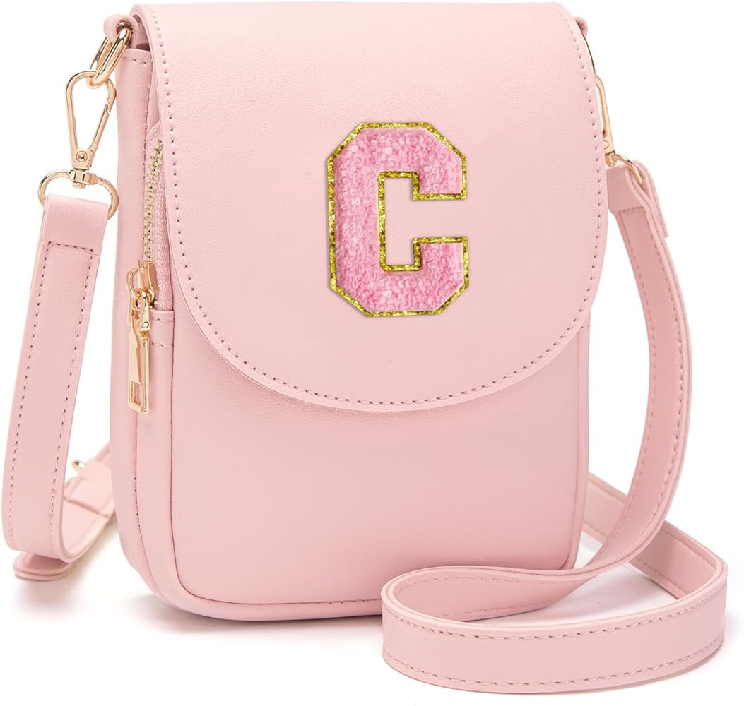 Crossbody Purse for Teen Girls Small Initial Cell Phone Toddler Purse Leather Triple Compartment ... | Amazon (US)