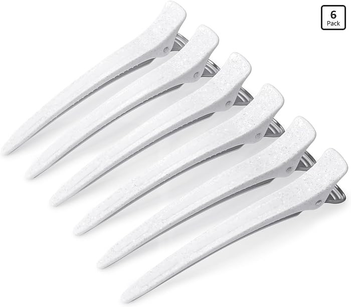 AIMIKE Extended Sectioning Hair Clips w/Built-in Silicone Band, 4.8" No-Crease Non-Slip Hair Styl... | Amazon (US)