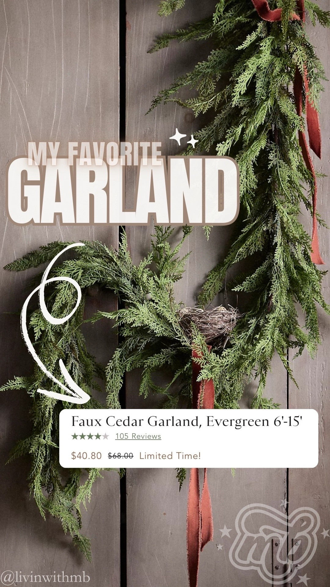 My FAVORITE garland for layering is on sale for $40 right now!!

#LTKHoliday #LTKSaleAlert #LTKFindsUnder50