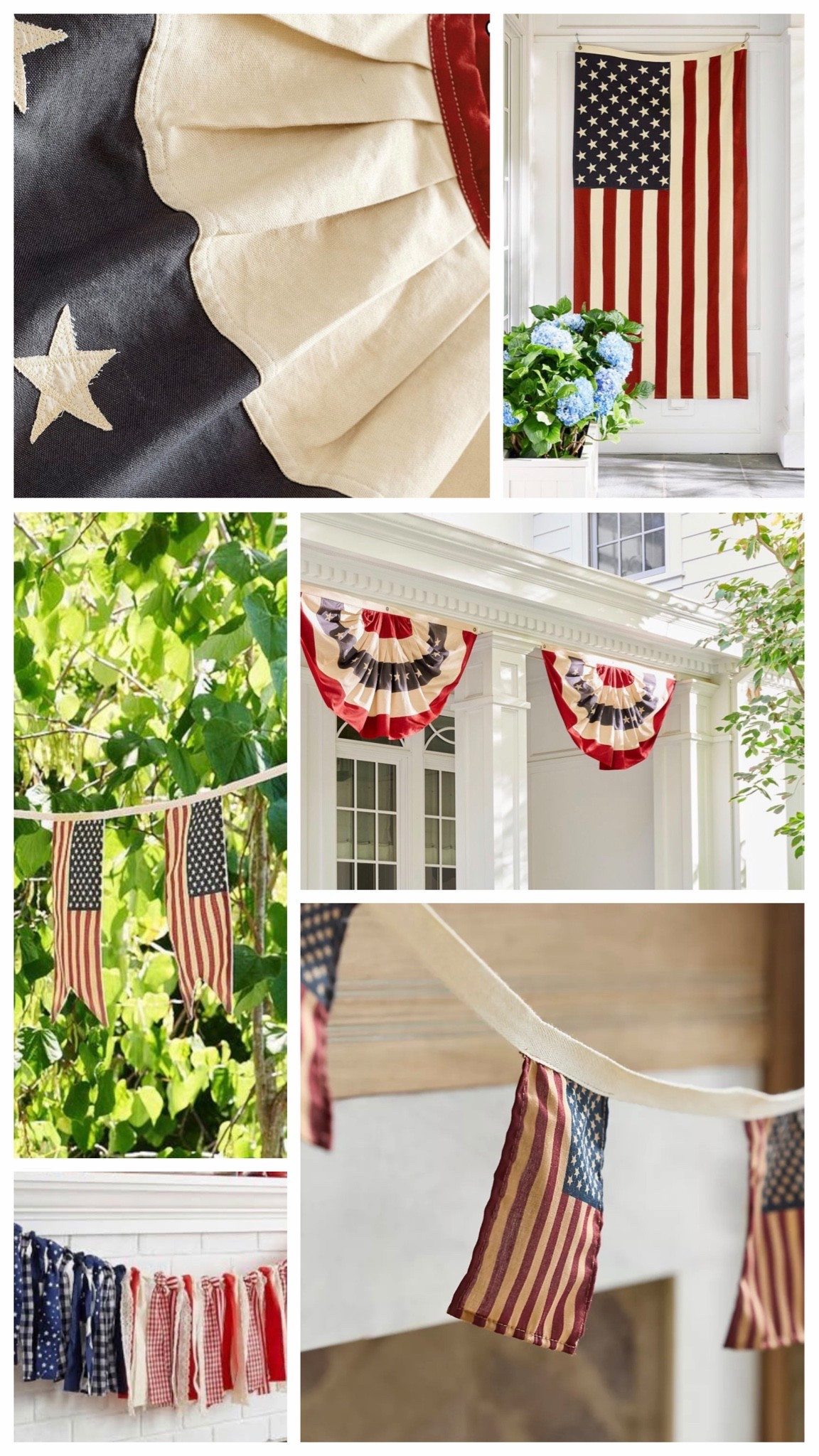 Looking for classic Americana home decor? I’ve got it gathered in one spot for you. 

U.S. flag, flag bunting, flag banners & a red, white, & blue ribbon banner.

#LTKHome #LTKmomlife #LTKSeasonal