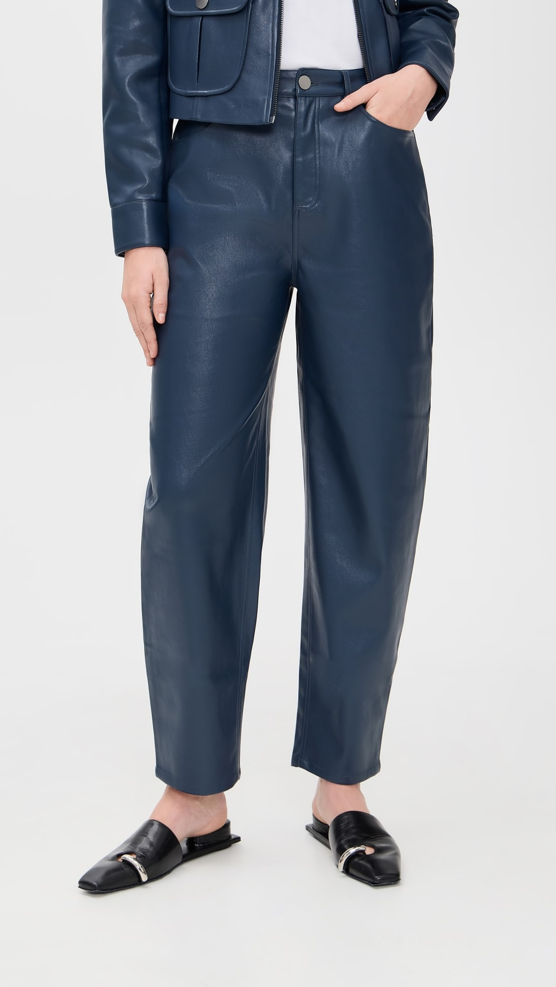 Dakota Faux Leather Barrel Pants | Shopbop