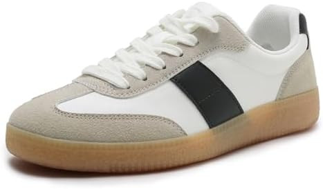 Rihero Women's Fashion Sneakers Comfortable Walking Shoes Casual Lace-Up Non Slip Sneakers | Amazon (US)