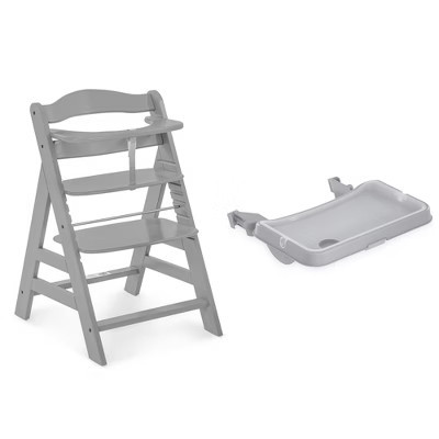 hauck Alpha+ Adjustable Booster High Chair and High Chair Tray Table, Grey | Target