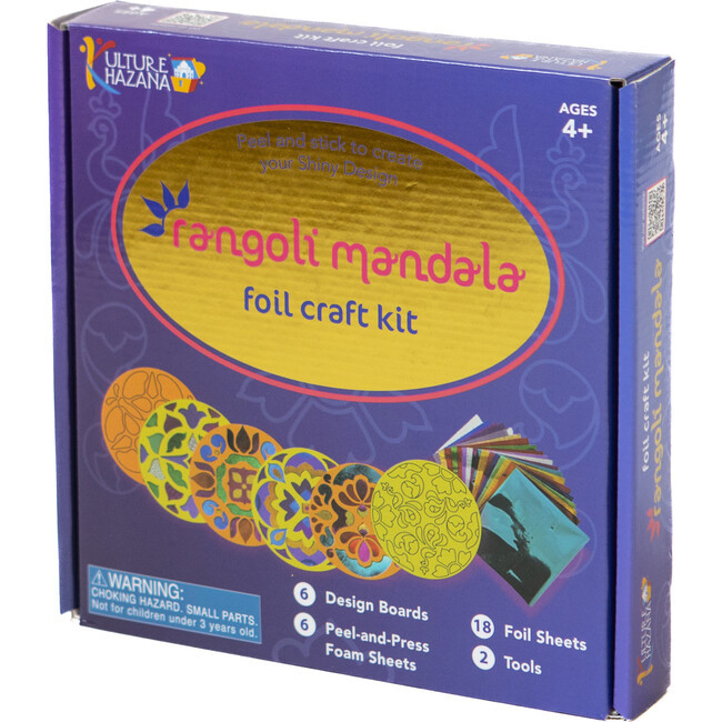 Foil Craft Kit: Rangoli Mandala – DIY Shiny Designs - Kids Toys | Kulture Khazana from Maisonette | Maisonette